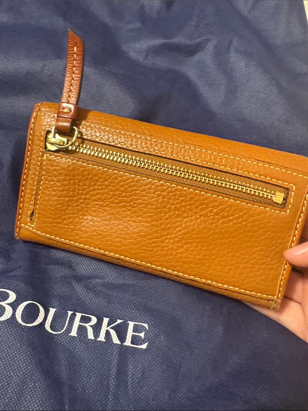 Dooney & Bourke Cognac Tan Pebbled Leather Tote with Matching Wallet - Picture 8 of 8
